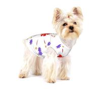 Eight-way rotating flower Full Print Cotton Pet Vest L Dog Cat Clothes Soft Elastic Breathable Pullover Pet