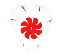 Eight-way rotating flower Stylish and durable guitar picks, three types of thin, medium and heavy guitar picks (12 pieces), suitable for guitar, bass, electric guitar, ukulele,