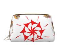 Eight-Way Rotation Leather Portable Makeup Bag for Cosmetics, Toiletries, and Daily Essentials