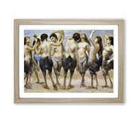 Eight Women In Bird Bodies By Hans Thoma Classic Painting Framed Print | A3 Oak Framed Wall Art | Ready to Hang | Classic Historical Picture | Living Room Bedroom Lounge Office
