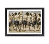 Eight Women in Bird Bodies by Hans Thoma Framed Print | A2 Black Framed Wall Art | Ready to Hang | Modern Nature Picture | Living Room Bedroom Lounge Office