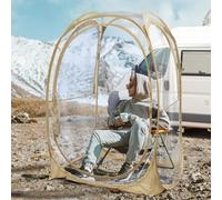 EighteenTek Pod All Weather Sports Tent - Instant Shelter - Outdoor Bubble Tent 1-6 Person - Rain Camping Sun Shelter Pop Up - Clear, Patent Pending Protected Design