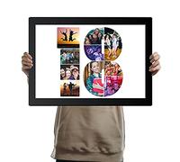 Eighteenth Birthday Personalised Photo Collage Framed Black A3