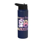 Eighth Birthday Daughter Unicorn Seven Eight Bday Stainless Steel Insulated Water Bottle