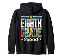 Eighth Grade Squad Girls Boys Teacher 8th Grade Zip Hoodie
