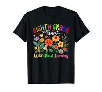 Eighth Grade Team Funny Joke Learning Back To School Flowers T-Shirt