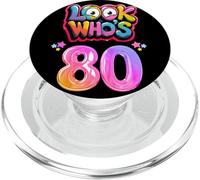 EIGHTIETH BIRTHDAY LOOK WHO'S 80 I'M EIGHTY YEARS 80TH YEAR PopSockets PopGrip for MagSafe
