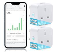 EIGHTREE 5GHz Smart Plug with Energy Monitoring, Smart Plugs that Work with Alexa Works with Alexa & Google Assistant & Smart Life APP, Wireless Remote Control Timer Plug Smart Home, 13A, 2990W