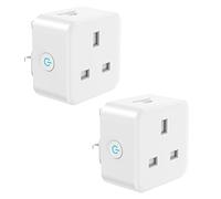 EIGHTREE Smart Plug with Energy Monitoring, 13A WiFi Smart Plug, Smart Home Socket Works with Alexa & Google Assistant, Wireless Remote Control Timer Plug, 2.4 GHz Wi-Fi Only, 2 Pack
