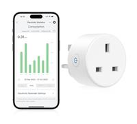 EIGHTREE Smart Plug with Energy Monitoring and Cost Estimation, Alexa Smart WiFi Plugs that Work with Alexa, Google Home and SmartThings, Smart Home Timer Plug Socket UK, 2.4GHz Wi-Fi Only, 13A, 1Pack