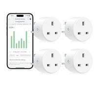 EIGHTREE Smart Plug with Energy Monitoring, Smart Plugs that Work with Alexa, Google Home, WiFi Smart Socket with WiFi Remote Control and Timer Function, 2.4GHz Wi-Fi Only, 13A, 4 Pack