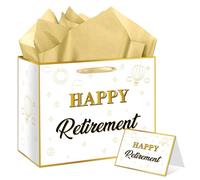 EIGHTSTATES White Retirement Birthday Paper Bag