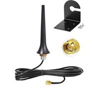 Eightwood 4G Antenna Omnidirectional Outdoor Antenna SMA Adapter 2G 3G Aerial 2.5dBi 3M RG174 Cable + Hole Mount Base L Bracket for 3G 4G/GSM/UMTS/CDMA/GPRS Router LTE Bluetooth MiMo SIM Card