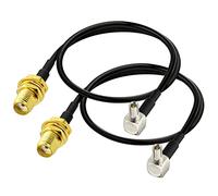 Eightwood 4G Antenna SMA Female to TS9 Male Adapter Cable 30CM 2PCS for External Antenna Router Huawei E5372 E5577 E5786 E5787 Vodafone Netgear Hsdpa MiFi Modem Hotspot UMTS Mobile