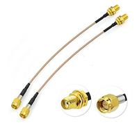 Eightwood 4G LTE Antenna SMA Extension Cable SMA Female Bulkhead to SMA Male Adapter Cable RG178 15cm 6inch 2pcs for 2G 3G 4G Antenna Wifi Antenna Router Multicopter Bluetooth Wifi Wireless Network
