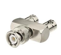 Eightwood BNC Splitter Adapter BNC Male to Dual Female Tee Type 3 Way Audio RF Coax Connector