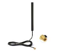Eightwood Car DAB Aerial Glass Mount SMB Right Angle Plug RG174 300CM 9.8f | Connector Patch Aerial Coax Cable Compatible for Auto + Tuner Blaupunkt Pioneer Clarion Kenwood Alpine JVC Head Unit