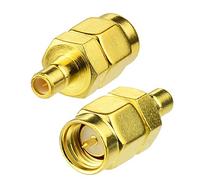 Eightwood DAB Aerial Adapter SMB to SMA Adapter SMB Female to SMA Male Antenna Adapter 2pcs Compatible for DAB Car Aerial DAB Car Radio Antenna AM/FM DAB+ Pioneer Clarion Kenwood Alpine JVC