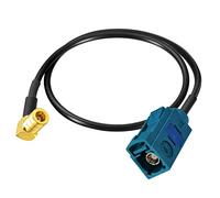 Eightwood Dab Antenna Cable Fakra Z Female to SMB Male Right Angle RG174 30cm Compatible for AM/FM Car Dab Topper Antenna Blaupunkt Pioneer Clarion Kenwood Alpine