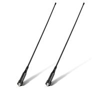 Eightwood VHF UHF 144/430Mhz Dual Band Whip Antenna SMA Female Soft Walkie Talkie Antennae 15in 2-Pack for Baofeng Ham Two Way Radio UV-5R UV-82 BF-F8HP