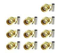 Eightwood Wlan Wifi Antenna Adapter RP SMA Connector RP-SMA PCB Connector DIY PCB Mount Straight Crimp 10Pcs for Wifi Antenna Wireless Module RG174 RG316 LMR100 RF Cable MULTI-WAY