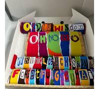 Eighty 80th Birthday themed novelty chocolate box.For Birthdays, for friend family or work collegue (7 inch brown box, Main bar - milk choc)