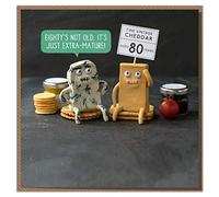 Eighty's Not Old, It's Just Extra-Mature! Funny Cheesy 80th Birthday Card