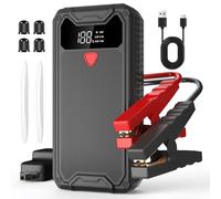 Eigotrav 6000A Jump Starter Power Pack, 12V Car Battery Booster (Up to 10.0L Gas,8.0L Diesel) with Jump Leads, 600LM LED Flashlight, Car Jump Starter Power Bank for Vehicles SUV Motorcycle