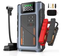 Eigotrav 6000A Jump Starter Power Pack with 150PSI Air Compressor, 12V Car Battery Booster (10L Gas/8.5L Diesel), Portable Car Jump Starter Power Bank with LCD Display, LED Light, Blue