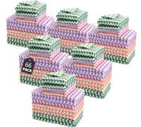 EigPluy Microfiber Cleaning Cloth,66 Pack Dish Cloths,10x10 Inches Dish Towels,Super Soft and Absorbent Kitchen Dishcloths,Fast Drying Microfiber Kitchen Towels,Cotton Dish Rags (Mix Color)