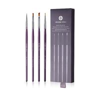 EIGSHOW 4 Pcs Eyeliner Brush Set - Angled Liner Brushes, Definer Brush, Ultra-Fine Liner Brushes Kits for Detailed Precision Eyeliner, Eyebrow Filling, Body or Face Painting