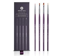 EIGSHOW 4 Pcs Eyeliner Brush Set - Angled Liner Brushes, Definer Brush, Ultra-Fine Liner Brushes Kits for Detailed Precision Eyeliner, Eyebrow Filling, Body or Face Painting