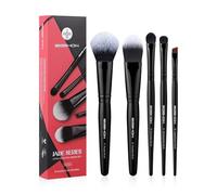 EIGSHOW 5 Pcs Makeup Brush Set, Essential Basic Makeup Brushes, Powder, Foundation, Shadow, Eyeliner Brush For Daily Makeup Look(Black)