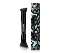 EIGSHOW Double Ended Foundation & Contour Face Makeup Brush, Black- D120