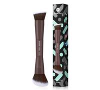 EIGSHOW Double Ended Foundation & Contour Face Makeup Brush, Brown - D120B