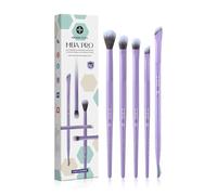 Eigshow Eye Makeup Brush Set with Silver Ion Technology - MUA PRO Series Brushes for Eyeshadow, Eyeliner, Blending and Eyebrows, Suitable for Powder, Liquid & Cream Formulas(5 Pieces, Purple)