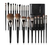 EIGSHOW Makeup Brushes, Black Swan Series 21 Pcs Professional Makeup Brush Set for MUA, Wood handle and Natural Hair Come with a Pro Pouch (Black)