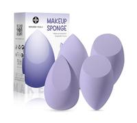 EIGSHOW Makeup Sponge, Soft Beauty Blender Foundation Sponge Set 4 PCs, Latex-Free Wet & Dry Cosmetic Sponge for Liquid, Cream and Powder (M101)