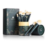 Eigshow Professional Makeup Brush Set, Perfect for Foundation, Face Powder, Blending Blush, Bronzer Eyeliner, Eyeshadow, Eyebrows with Case (Shaded Spruce)