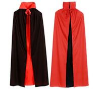 Eigso Double Layers Halloween Cloak for Woman Men Reversible Velvet Witch Collar Cape for Woman Man (150 cm)