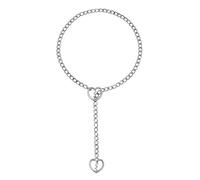 Eigso Fashion Vintage Y2K Lariat Necklace Choker for Woman Man Unisex Love Heart Y Chain Necklace Collar for Women Men