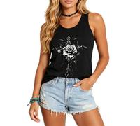 Eigso Retro Vintage Tank Top for Women WoWomen Y2K T-Shirt Oldschool Fancy Punk Shirt for Woman WoWoman Rocker Band Clothes