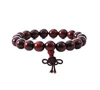 Eigso Thuja sutchuenensis Wooden Beaded Stretch Bracelet for Men Women Natural Woods Bead Wristlet for Man Woman