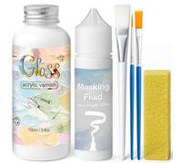 EIGTWEN Masking Fluid and Gloss Acrylic Varnish, Prevents Paint from Adhering to The Masking Area, Easily Removable, Leaving No Residue