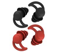 EIHI 2 Pairs of Ear Plugs for Sleeping Ohropax Sleeping Ear Plugs Concert Ear Plugs Noise Cancelling Ear Plugs Reusable and Washable (Black + Red)