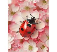 Eiialerm Cross-Stitch Kits Cherry Blossom Insect Illustrations 11CT Printed Beginners Cross Stitch Kit Stamped Embroidery Kits for Adults Wall Art Home Decoration -16x20 Inch