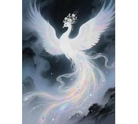 Eiialerm Cross-Stitch Kits Phoenix Spreading Its Wings 11CT Printed Beginners Cross Stitch Kit Stamped Embroidery Kits for Adults Wall Art Home Decoration 12x16 Inch