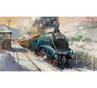 Eiialerm Cross-Stitch Kits steam Train Retro Train 11CT Printed Beginners Cross Stitch Kits,Stamped Embroidery Kits for Adults Wall Art Home Decoration -16x20 Inch