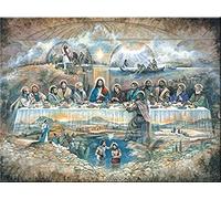 Eiialerm Stamped Cross Stitch Kits for Adults Jesus' Last Supper 11CT Cross-Stitch Kit Beginners Embroidery Patterns Art Crafts for Wall Decor -40x50cm
