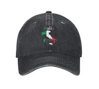 EIILBEIS Mens Baseball Cap Sun Hats for Ladies Custom Unisex Cotton Italy Map Flag Baseball Cap Adult Italian Patriotic Adjustable Dad Hat for Men Women Sun Protection The Gift